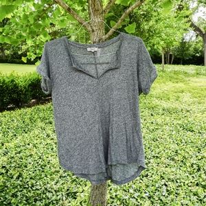 Madewell Cut V Neck in Gray